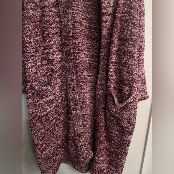 Barefoot Dreams Cozy Chic Red White Speckled Long Belted  Robe 509 - Picture 5 of 10